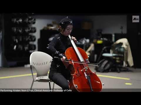 Robot Cello data collection at Purdue Envision Center